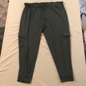 Dark Green Tapered Pants